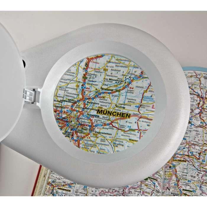 MAULviso Lampe loupe LED - pied - blanc - métal|plastique - 1 pièce - 74 x 20 x 48.2 cm - MAUL
