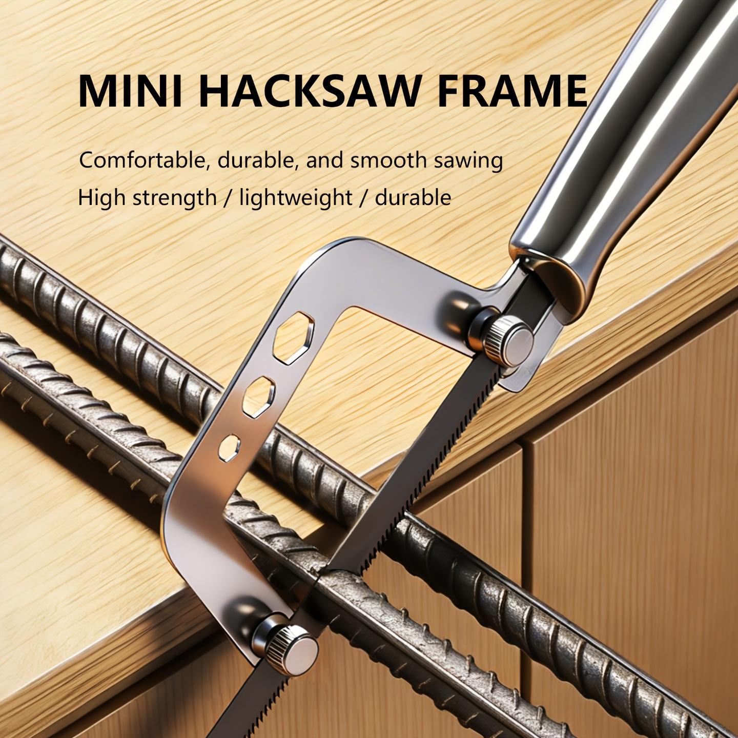 Mini Hacksaw Stainless Steel Frame Handmade Small Hacksaw Household DIY Handheld Saw for Wood / Plastic / Metal Cutting 1pc Saw Frame