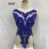 Rhinestone Tassel Dark Purple Beaded Lace Fabric with Motif Rhinestones Flower Shape Embroidery Trim for Wedding Dress