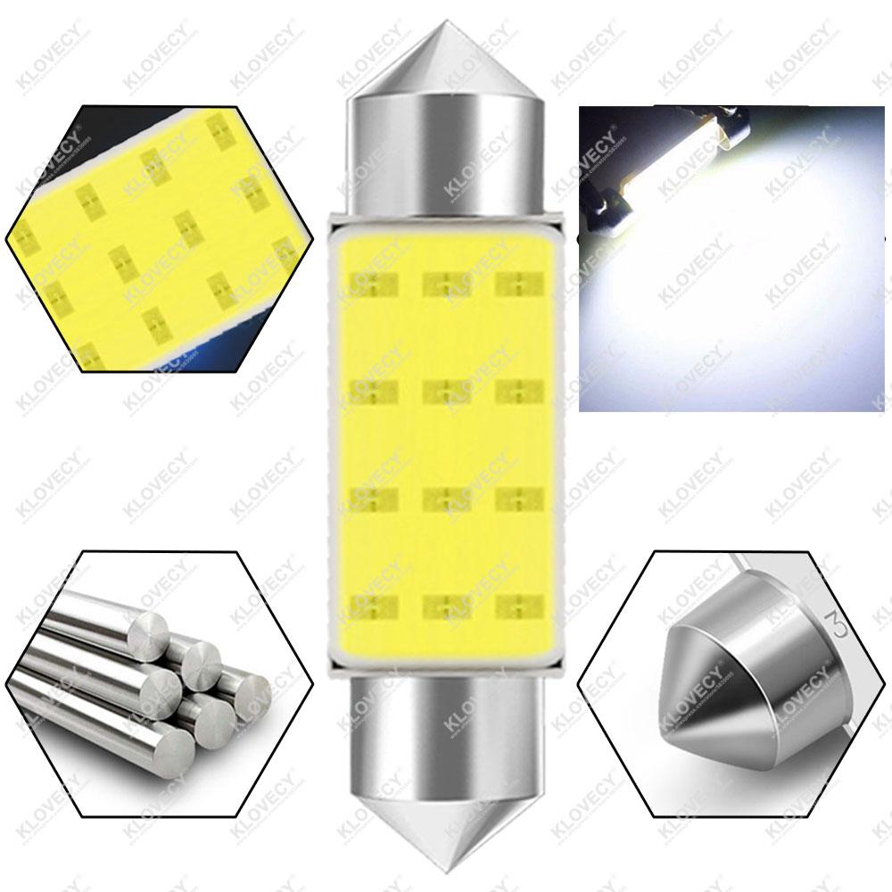 10/20/50 Stück C5W LED-Birne Soffitte 31mm 36mm 39mm 41mm 12V 7000K Weiß Auto Innenraum Deckenleuchte Leseleuchte Kofferraum Kennzeichenbeleuchtung