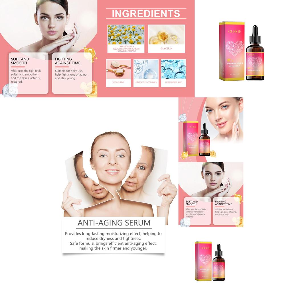 Ouhoe Facial Repair Essence Hydrating Moisture Brightening Concentrate For Fine Lines