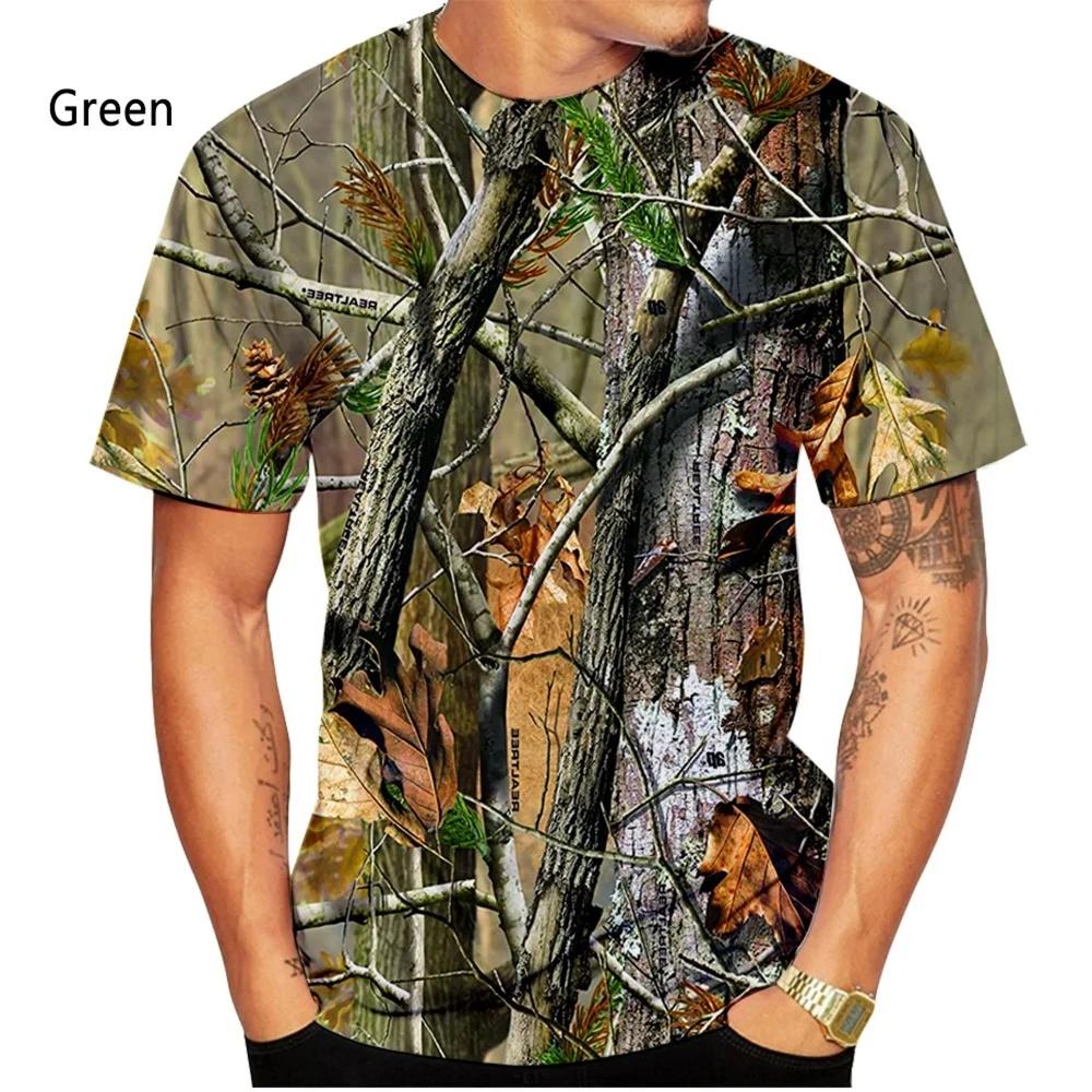 Men Hunting Camouflage T-Shirt Summer Short Sleeve 3D Print Streetwear Luxury Casual Top Clothes