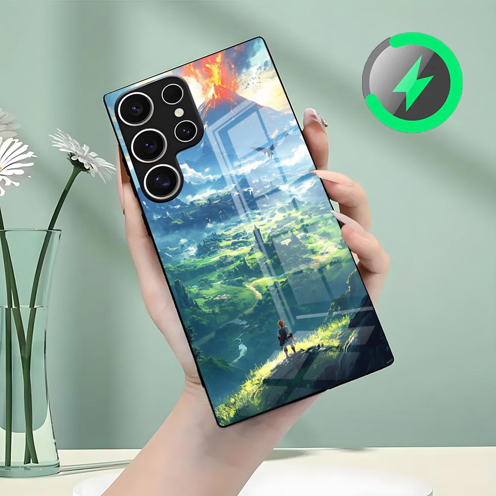 Zel-da-ES Phone Case For Samsung S26 S25 S24 S23 S22 S21 S20 Edge Ultra Plus FE For Magsafe Glass Case