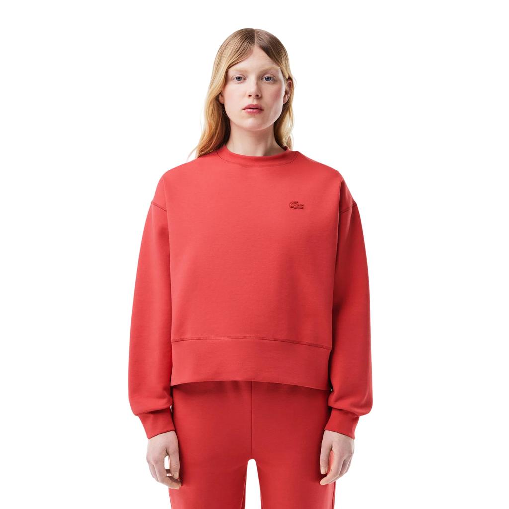 Lacoste Womens/Ladies Embroidered Logo Cotton Blend Oversized Sweatshirt
