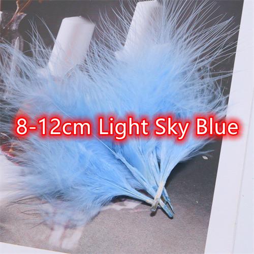 8-12cm Colored Plumas Natural Turkey Marabou Feather Fluffy Plume Wedding Dress Party DIY Decorations Handicraft Accessories