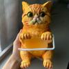 Toilet Roll Holder Wall Mount Cat Home Decor Funny Toilet Tissue Holder Roll Stand for Bathroom Kitchen Counter Office Apartment