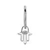 Charm - Silver Hand Of Fatima With White Zircon - D-068
