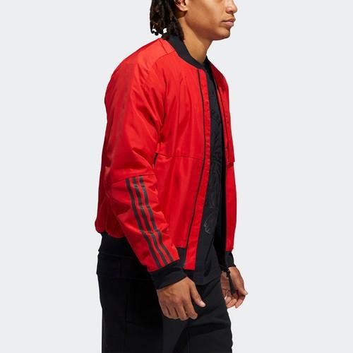 adidas Tiger Pattern Slim Fit Air Force Jacket for Men, Red