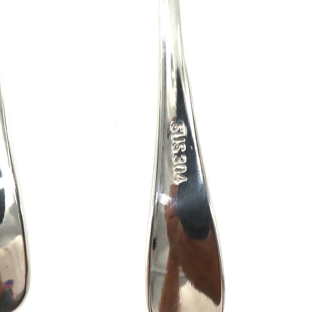 Travel Outdoor Long Handle Stainless Steel Reusable Flatware Dessert Spoons Salad Forks Spork