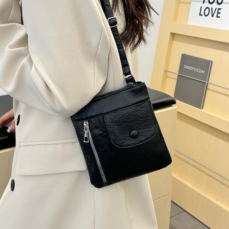 Fashionable Women's Small Shoulder Bag, PU Leather Phone Bag, Retro Crossbody Bag Suitable for Daily Use, Shopping, Commuting