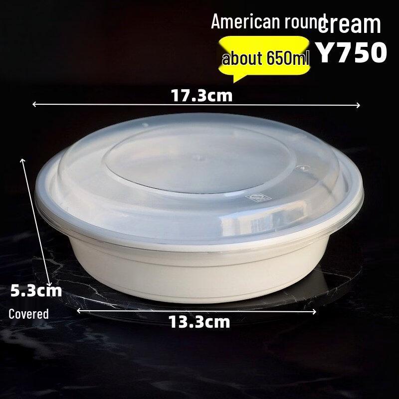 Disposable Round Takeout Food Containers with Lids