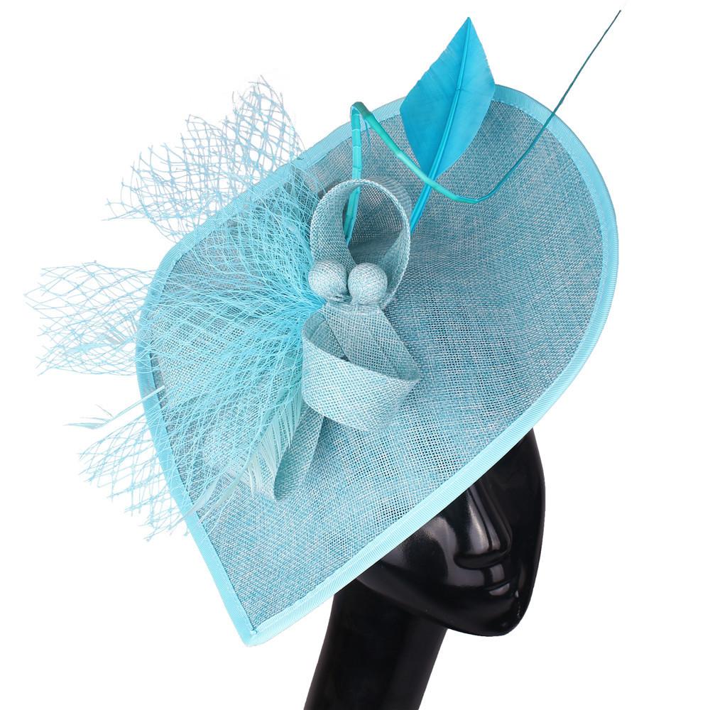 Popular European And American Hemp Yarn Headgear Bridal Hair Accessories Banquet Photo Gift Hat Feather Headgear