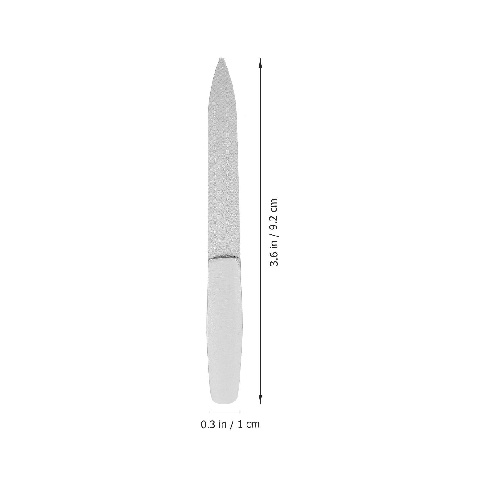 

6Pcs Anti-Rust Stainless Steel Nail Files Heavy Duty Manicure Art Tools for Fingernail Trimming Smoothing and Repairing Strong
