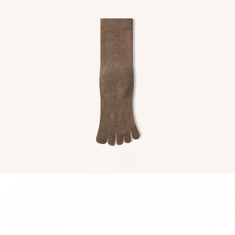 Male Autumn and Winter Cotton Anti Bacterial Deodorant Breathable Sweat In The Tube Five Finger Socks