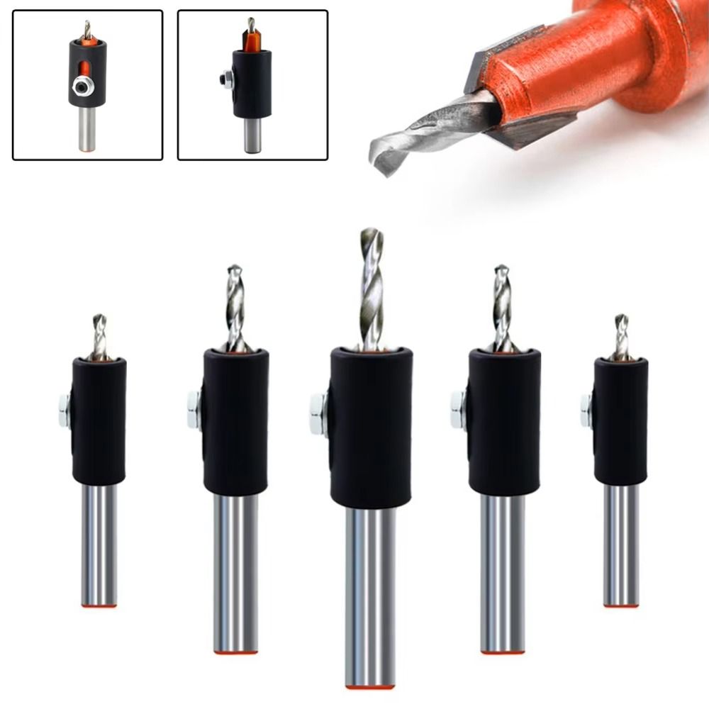 Round Shank Countersink Drill Bit 8mm /10mm Bit Countersink Drill Drill Hole Opener  Wood Drilling