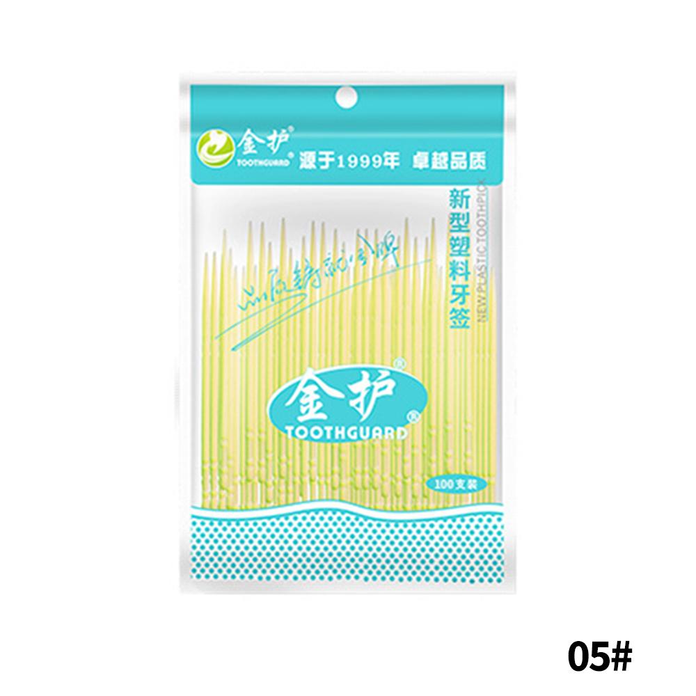 100 pièces Fil dentaire double tête Cure-dents interdentaires Bâtonnets pour les dents Nettoyage des dents Soin bucco-dentaire Brosse interdentaire