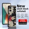 Phone Case For Redmi Note 14 13 12 11 Pro Plus S 5G 14C A3 Anime Attack On Titan  Soft Black Phone Cover