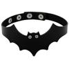 Donna Nero Pipistrello Punk Choker Collare Collana Sexy Pelle PU Serratura a Cuore Chiave Borchia Gotico Cosplay Accessori Gioielli da Festa Nuovo