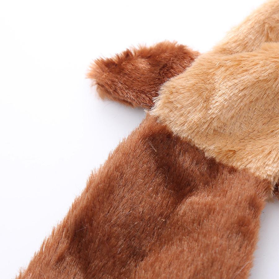 1 Pc Large Dog Toy Bite-Resistant Sound Plush Toy Squirrel, Raccoon, Fox Cartoon Pet Toy Squeaky Dog Toy For Small Medium Dog