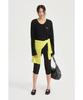 LUCKY CHOUETTE U Neck Loose Fit Long Sleeve T-Shirt (Black) Lftx25465Bkx