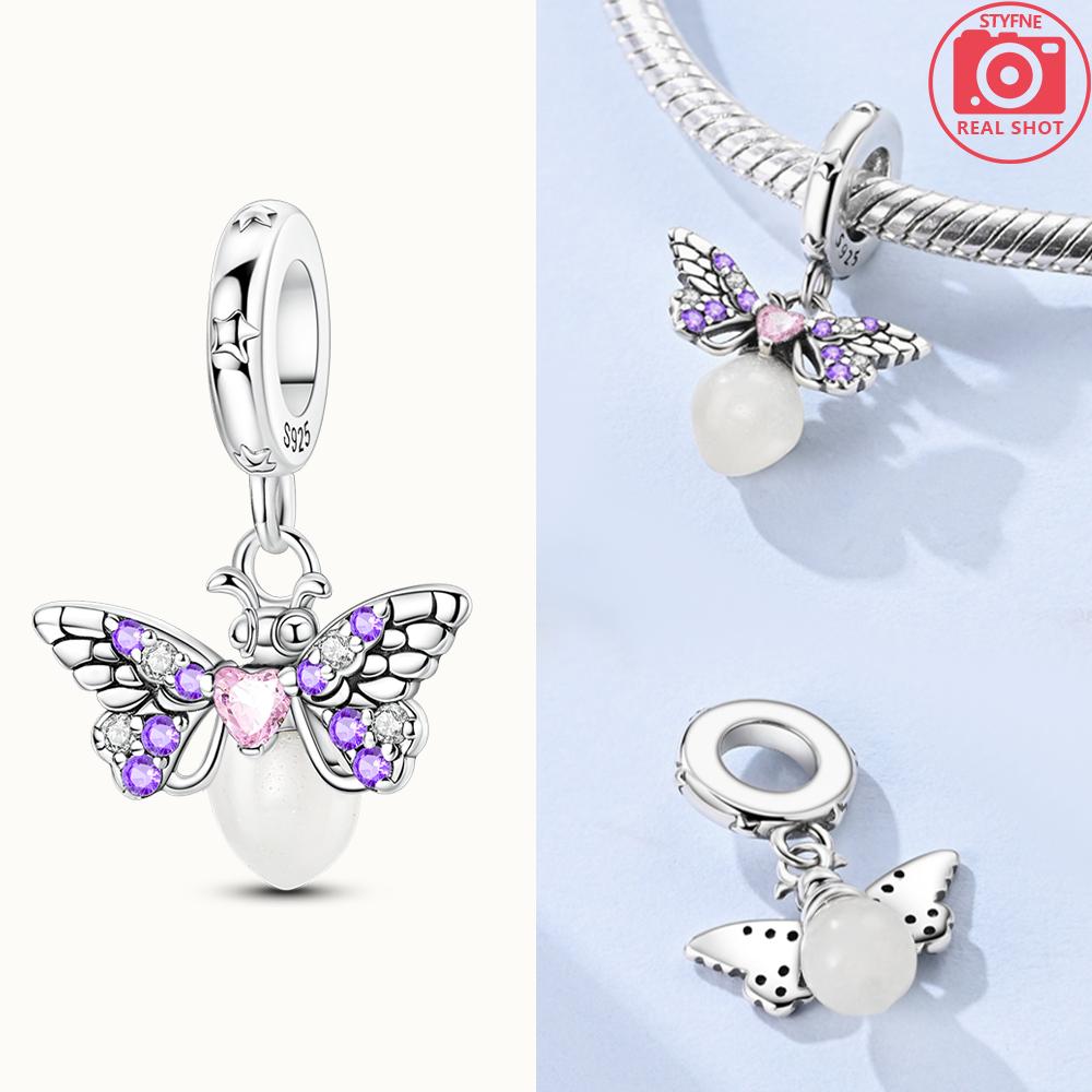 Koper Goud Gloei in het Donker Vuurvliegje Hanger Past op Armband Vrouwen Doe-het-zelf Hanger Voor Sieraden Maken Cadeaus