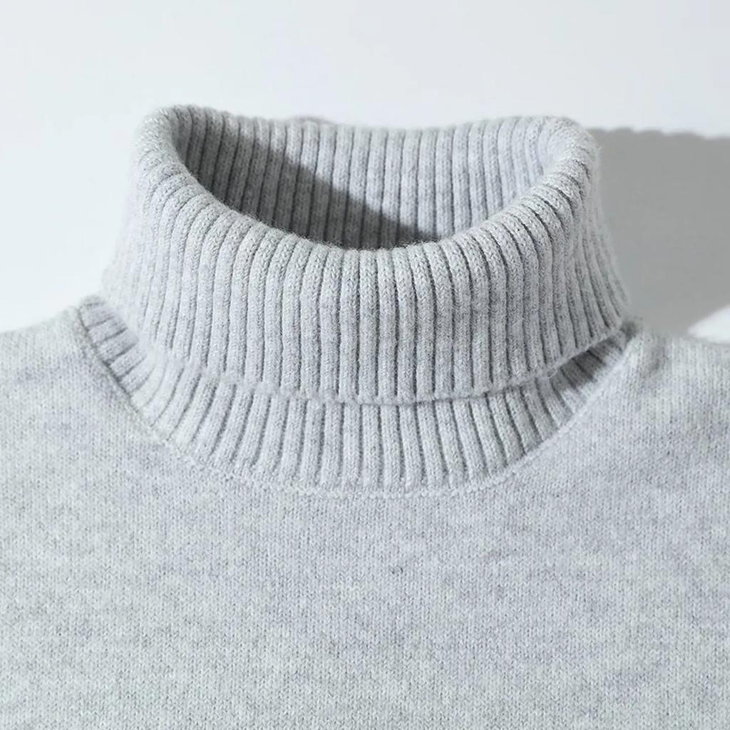 Men Korean Turtleneck Sweater 2026 Man Hight Collar Knitted Sweater Fashion Casual Sweater Autumn Winter Men Thick Warm Pullover