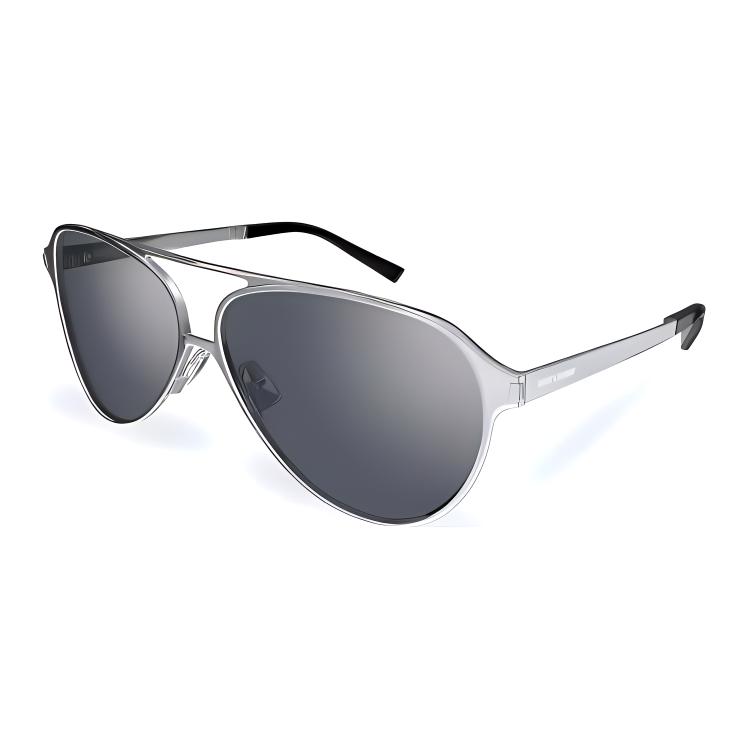 

Saint Laurent Mirror Leg Letter Print Decoration Metal Pilot Style Sunglasses Unisex sunglasses Silver Gray SL734-003 62,Silver Gray