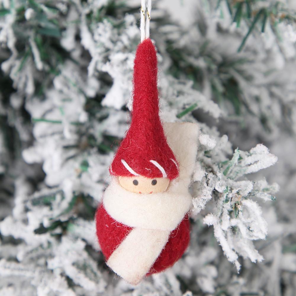 Mini Decorative Christmas Figures In Soft Fabric Stylish Ornaments Celebrations For