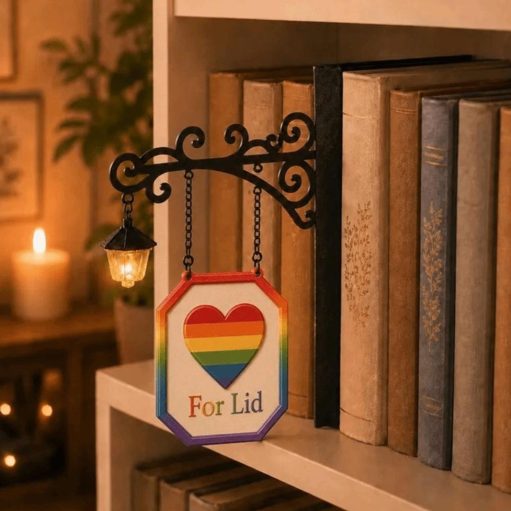 Vintage Bookshelf Lantern Light Wooden Bookshelf Lamp Bookshelf Ghost Light Library