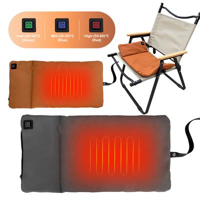 Electric Heated Chair Cushion USB Charging Heating Seat Cushion 3 Modes Heating Pad Seat Warmer Cover for Car Home Fishing