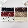 Retro Boho Breeze Wind Dot Stretch Women'S Hairbands Korean Ins  Wide Headbands Yoga Sports Dating Hair Accessories