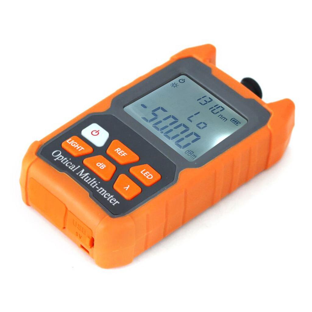 Optical Power Meter ‑50‑26dbm Portable Fiber Optic Tester FC SC ST Universal Interface 800‑1700nm Wavelength