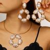 Baroque Pearl Choker - European & American Style with Irregular Design, Simple Metal Open Necklace