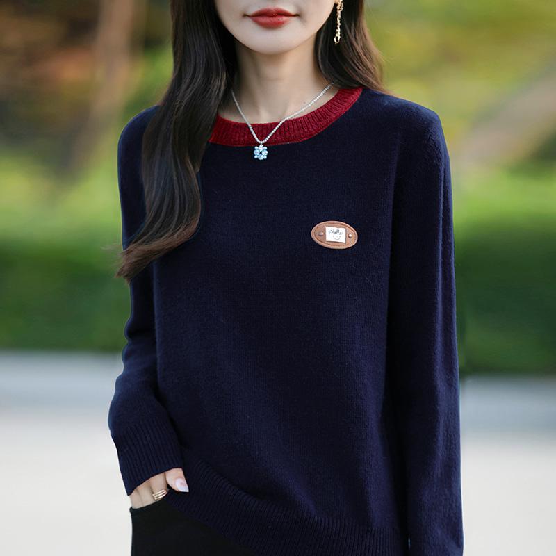 

Всесезонний жіночий светр 50% вовна 50% шовк | Легкий теплий пуловер з суміші | Розкішний кашеміровий шовковий трикотаж XL каталіна синього кольору