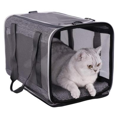 Sac à dos pliable pour chat et chien résistant à l'évasion avec sécurité automatique