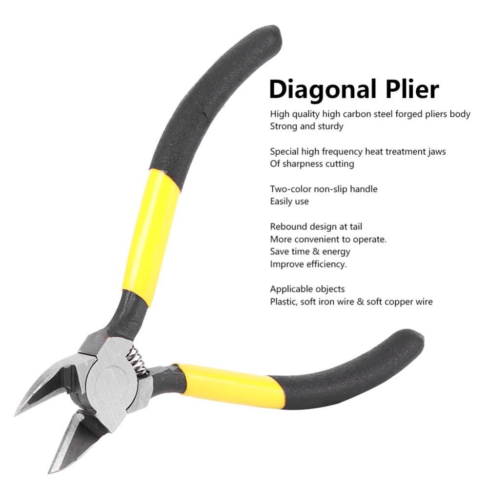 Non-Slip Handle Diagonal Plier 5-Inch Professional Pliers Professional Wire Cutter Plastic Cutting