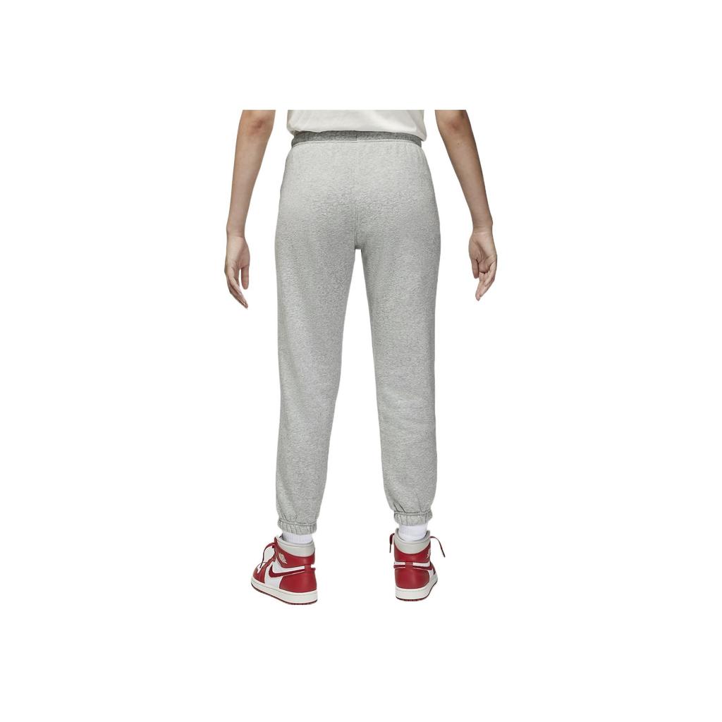 Jordan Brooklyn Classic Air  Logo Print Fleece Cuffed Pants Women Pants Light-Gray DQ4479-063