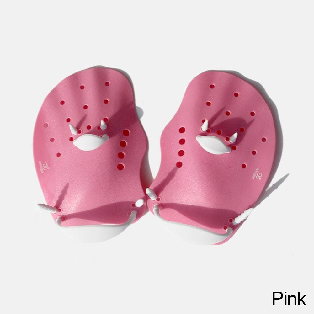 Water Sports Adult Children Professional Swimming Paddles Girdles Correction Hand Fins Flippers Palm Finger Webbed Gloves Paddle S розовый