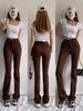 YPFF Trendy European & American Style Women's High Waist Slimming Flare Jeans with Heart Pocket.