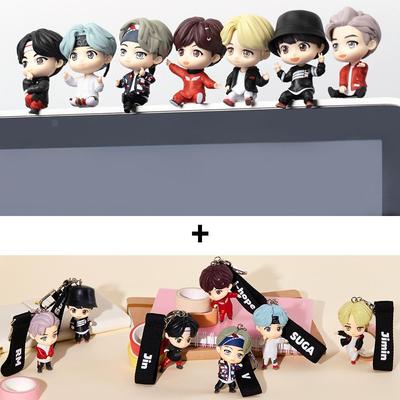 (Bangtan Boys) "KeyRing + Monitor Figure SET", TinyTan, Official, Original, Authentic, Army, Idol Figure, KPOP