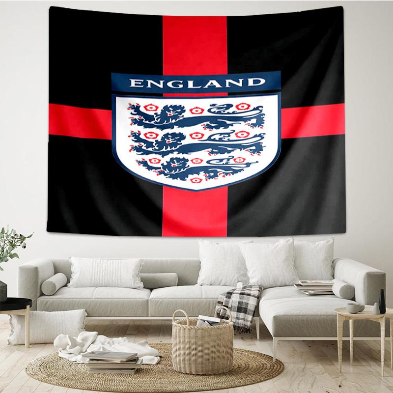 1PC England Football Crest Printed Tapestry Room Decoration Wall Hanging for Living Room Bedroom, dormitory, Birthday and Christmas gifts