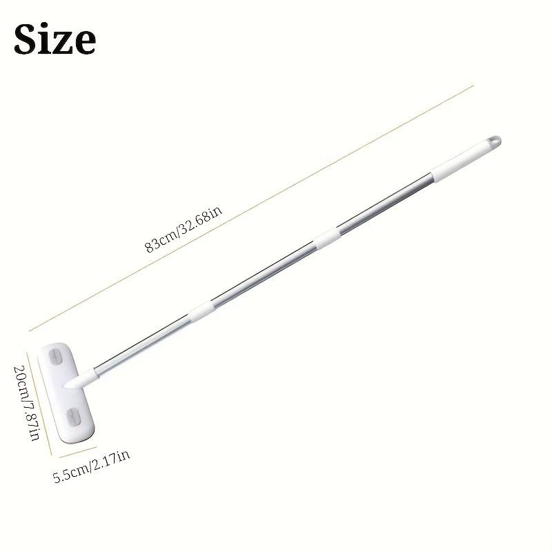 Magic Window Cleaning Brush for Screen Windows/Glass, Pet Hair Remover - Reusable Household Tool with Extendable Double Rods (Adjustable Length)
