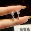DW Luxury 0.5ct Certified Moissanite Wedding Earrings for Women Gift Lab Diamond 925 Silver Original Fine Jewelry