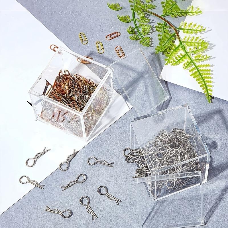 8pcs Transparent Acrylic Box Set with Lid Dustproof Lidded Square Plastic Storage Container Versatile Home Organization Supplies