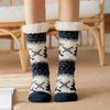 Christmas Floor Socks For Women, Winter Fleece-lined Postpartum Carpet Socks, Sleep Home Snow Socks