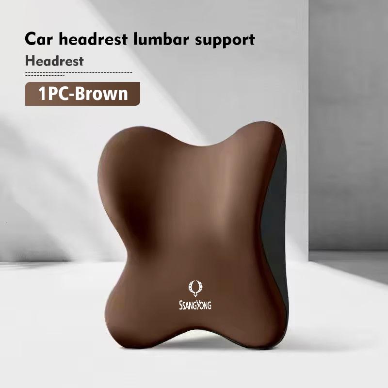 

Cotton Car Headrest Neck Pillow Lumbar Waist Cushion Support For SsangYong Actyon Sport Korando Rexton Kyron Rodius Tivoli Musso