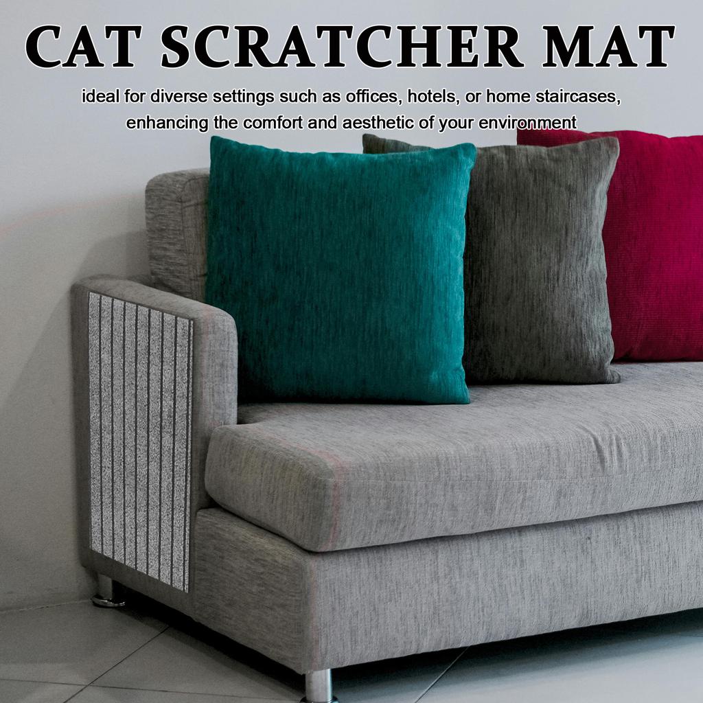 Self-Adhesive Carpet Stair Treads Cuttable Cat Scratcher Mat for Wooden Steps Home Office Non-Slip Pet-Friendly