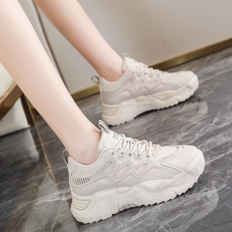 

Dad shoes girl spring and summer 2025 new ins trendy lightweight breathable thick-soled lace-up sneakers student running 35