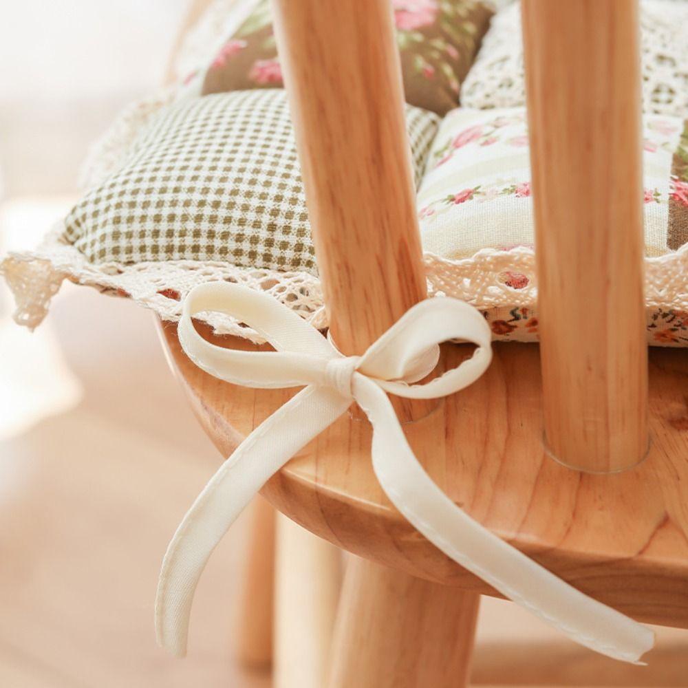 Square Cotton Chair Pad Thicker Seat Cushion Soft Flower Style Chair Cushion  Home