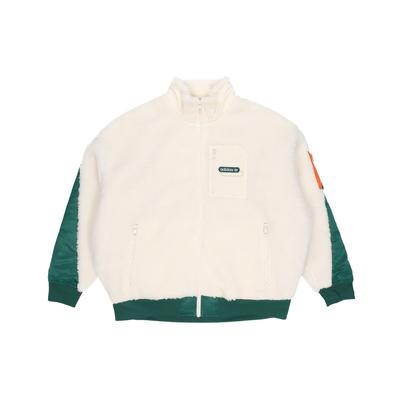 Originals Mr Sherpa Jkt Αυτο-αποθηκευόμενο Φλις με Ενθέματα Όρθιος Γιακάς Λογότυπο Αθλητικό Μπουφάν Ανδρικά Μπουφάν Κίτρινο Λευκό HC0373